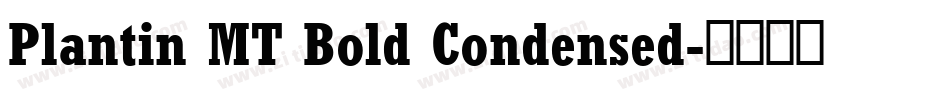 Plantin MT Bold Condensed字体转换